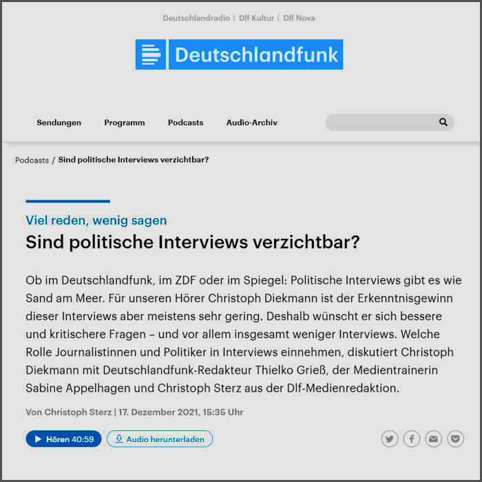 Deutschlandfunk - Medien-Podcast